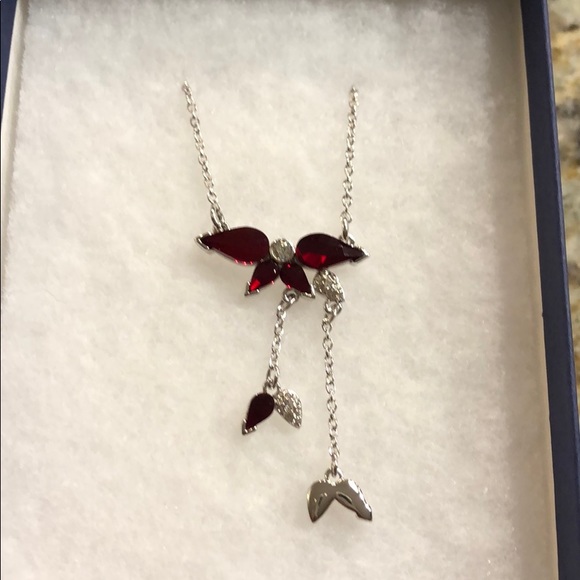Swarovski ruby and diamond necklace. - Picture 2 of 4